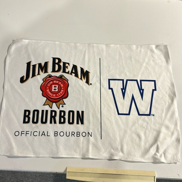 Winnipeg Blue Bombers - Jim Beam promotional towel / banner - Picture 1 of 1